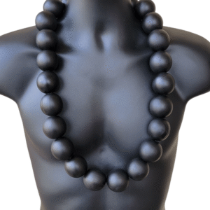 Big Boss Long Wooden Bead Necklace