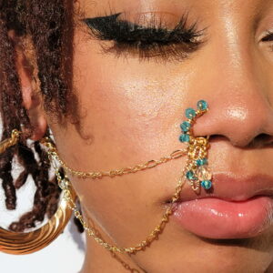 Mystic Vybes Chandelier Nose Cuff or Nose Ring WITH Double Chain Set