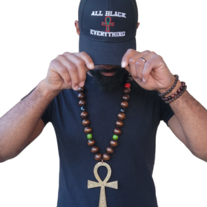 Egyptian Key of Life Wooden Bead Necklace