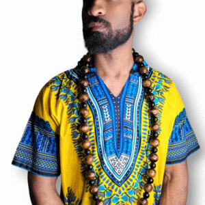 Long Wooden Bead Necklace