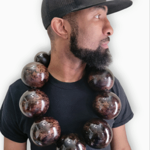 The Crusher Colossal Size Wooden Bead Necklace