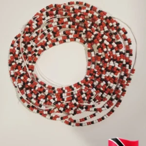 Isa Trini. Trinidad and Tobago Flag Tie On Waist Beads
