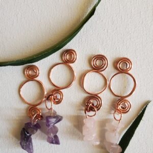Beautiful Copper Swirl Dangling Crystal Nipple Jewelry
