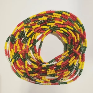 Red Yellow And Green Rasta Waist Beads
