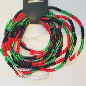 RBG Red Black and Green African Waist Beads