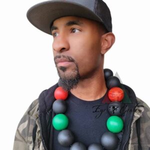 Garveyism RBG Extra Large Wooden Bead Necklace