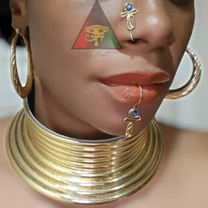 Crystal Ankh Nose Cuff and Ankh Lip Cuff Set