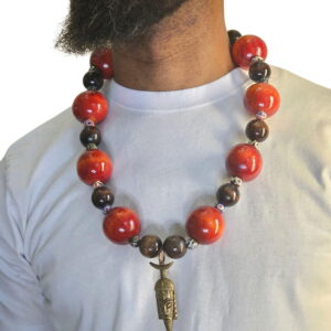 African Mask Necklace
